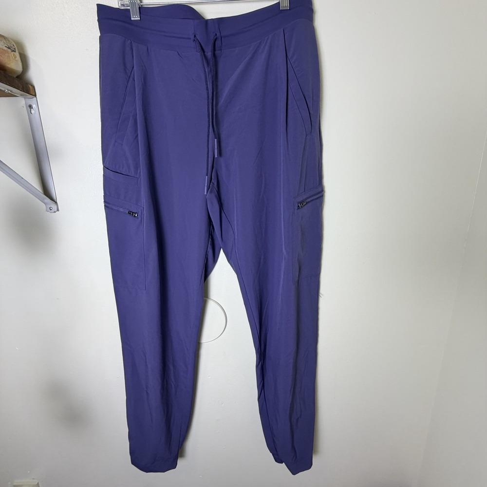 Athleta Venture Pant Pull On Stretchy Size 14T Blue Jogger Pockets Workout Gym